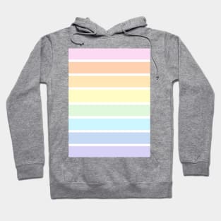 Pastel rainbow stripe - horizontal Hoodie